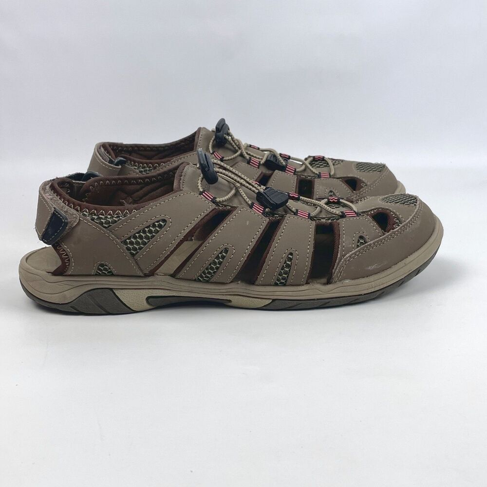 Eddie Bauer Blakely Women's Hiking Sandals Size 10 Brown Fisherman Shoes - READ!